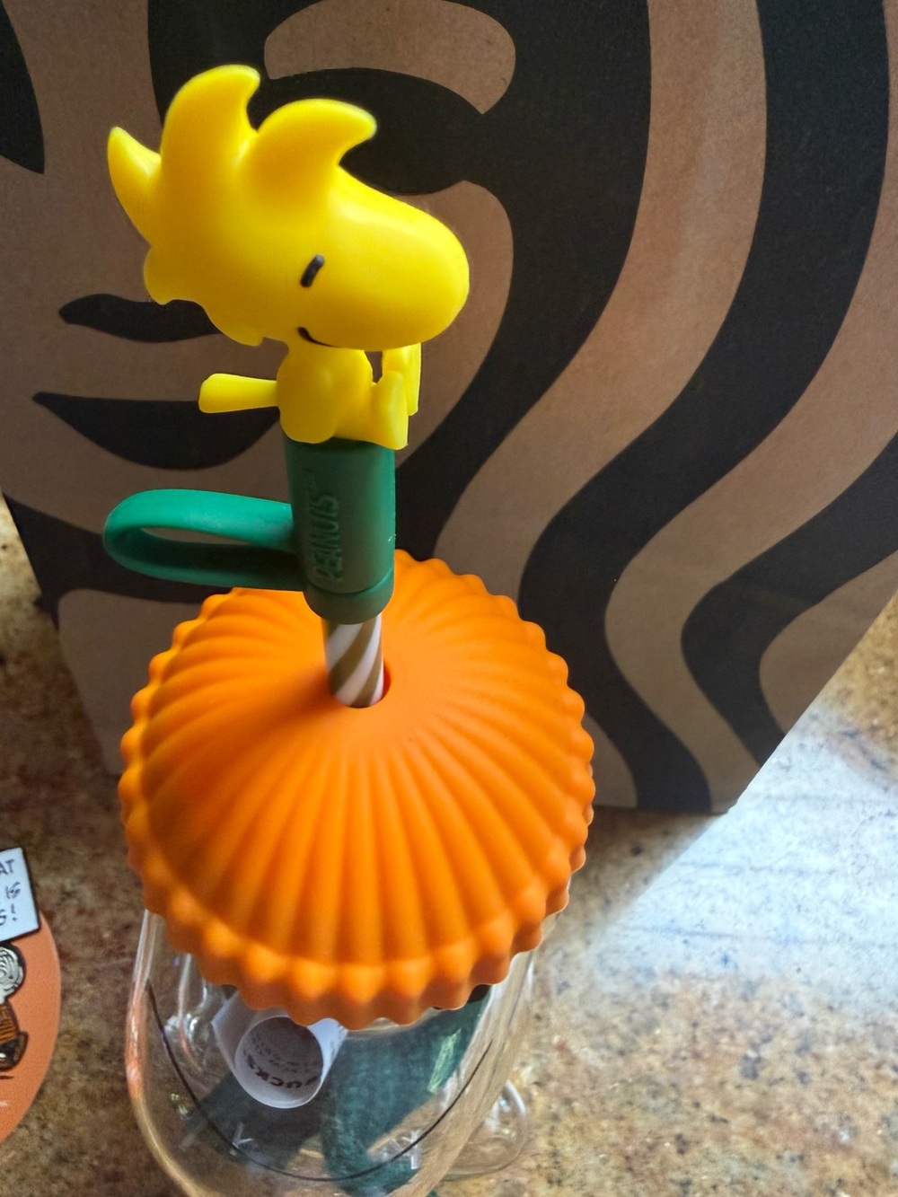 Starbucks Limited Edition Snoopy Glass Cup and Pin Set - Picture 6 of 16
